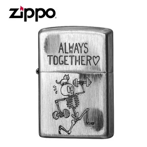 【即納】ZIPPO ジッポー オイルライター ユーズドフィニッシュ 2UDS-ALWAYS レギュラー シルバー 正規品 送料無料