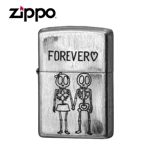 【即納】ZIPPO ジッポー オイルライター ユーズドフィニッシュ 2UDS-FOREVER レギュラー シルバー 正規品 送料無料