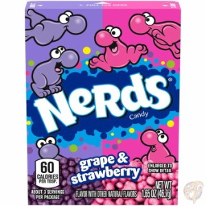 ナーズ Nerds ストロベリーとグレープ 1.65オンス(46.8g) 18個入り