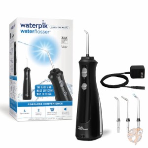 ウォーターピック Waterpik コードレス Pearl ウォーターフロッサー WF-13 ブラック ポータブル