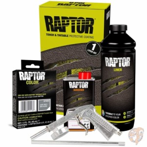 U-POL Light Gray Raptor ライトグレー トラックベッドライナー キット 1L ガン付き