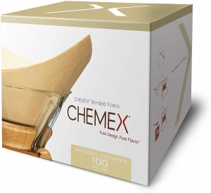 ケメックス コーヒーフィルター Chemex FSU-100 ナチュラル スクエア型 100枚入り