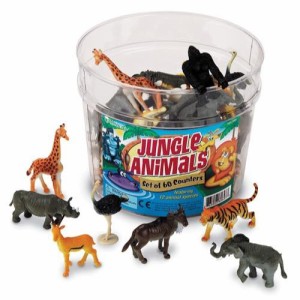 動物模型 アニマルフィギュア　Learning Resources 60ピースの動物模型で学ぶ Jungle Animal Counters　 アメリカ雑貨　誕生日 クリスマ