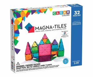 マグナタイルズ マグネティックブロック クリアカラーセット 32ピース Magna-Tiles