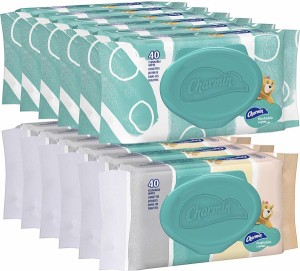 チャーミン ウェットティッシュ Charmin トイレに流せる ウェットワイプ 大人用 12パック