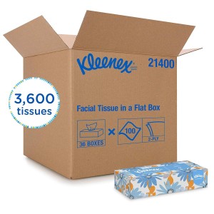 クリネックス ティッシュ Kleenex KCC21400 ソフト フラットボックス 36箱入り