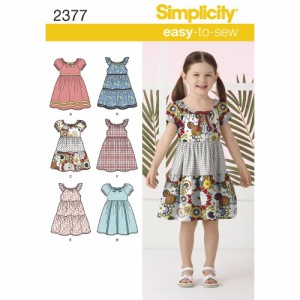 シンプリシティ Simplicity 子供 チルドレン ドレス パターン サイズ 3-8 裁縫 作成 テンプレート 並行輸入品