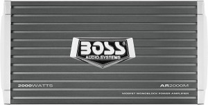 オーディオシステムモノブロックカーアンプ BOSS AR2000M 2000ワットグレー