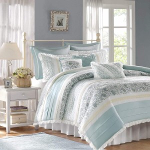 Madison Park MP12-2796 Dawn 9 Piece Cotton Percale Duvet Cover Set マディソンパーク ベットカバー セットアメリカ輸入家具　アメリ