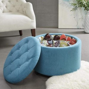 Madison Park Sasha Round Ottoman FPF18-0211 マディソンパーク オットマン 靴 収納 2色アメリカ輸入家具　アメリカ輸入雑貨