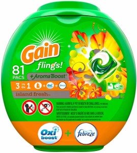 ゲイン 液体洗濯洗剤 Gain 55SA1US ポット シングル 81個入 アイランドフレッシュ香