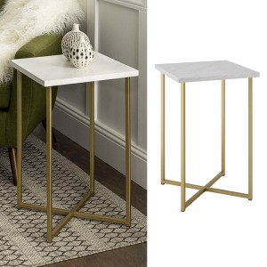 サイドテーブル 大理石柄 シンプルでグラムなデザイン Gold/Wアメリカ輸入家具　アメリカ輸入雑貨
