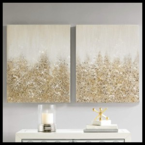 【Madison Park】wall deco 絵画 Embellished 2pc Gold