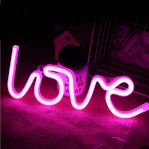 モアタイム ネオンサイン MorTime LOVE LED ライトアップサイン ピンク 壁 デコ