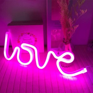 ENUOLI ネオンサイン LOVE LED ライトアップサイン ピンク 壁 デコ