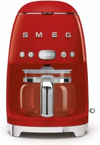 スメッグ コーヒーメーカー SMEG レトロデザイン ドリップフィルター 10カップ レッド