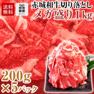 肉 送料無料 ギフト 和牛 黒毛和牛 国産牛 牛肉 赤城和牛切り落としメガ盛り1kg 200g×5パック 【冷凍】 内祝 御祝