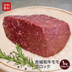 肉 送料無料 ギフト 和牛 黒毛和牛 国産牛 牛肉 赤城和牛 国産 モモ 家庭用 ブロック 1kg (500g×2) 内祝 御祝