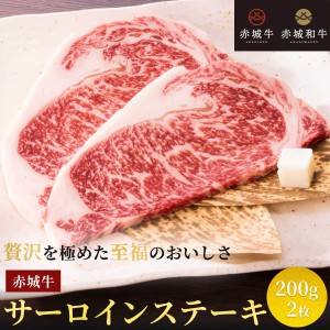 肉 送料無料 ギフト 国産牛 牛肉 赤城牛サーロインステーキ 200g×2枚 【冷凍】（真空） 内祝 御祝