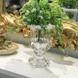 【クリアガラスベース Sサイズ】  フラワーベース 花器 花瓶 ディスプレイ 小物 おしゃれ かわいい シンプル オブジェ クリスタル 置物 