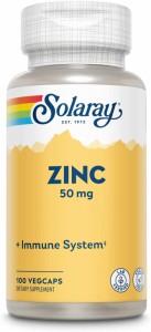 ●Solaray - Zinc, 50 mg, 100粒