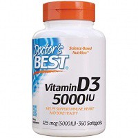 ●Doctors Best（ドクターズベスト） Vitamin D3 5000IU 360ソフトジェル