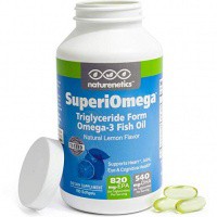 ●Naturenetics Omega 3 Fish Oil High in 820mg-EPA, 540mg-DHA 180粒　レモン味