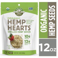 ★☆Manitoba Harvest Organic Hemp Hearts Raw Shelled Hemp Seeds, 12 Ounce（340g）