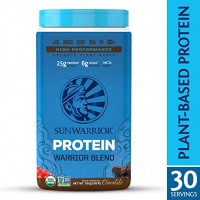 ★☆Sunwarrior - Warrior Blend, Raw Vegan Protein Powder with Peas & Hemp, Chocolate  750g (1.65lb)