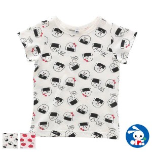 おにぎり・トマト総柄半袖Tシャツ【80cm・90cm・95cm】
