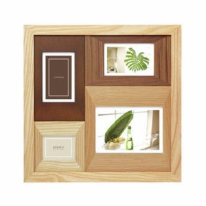 フォトフレーム 写真立て 壁掛け/置き兼用 4枚(複数) ラドンナ AVANTI 木製 フォトフレーム ナチュラルな木製 写真たて 2L判(キャビネ)が