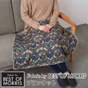 ブランケット 70×90cm(長方形)  ひざ掛け ブランド『Fabric by BEST OF MORRIS』  ストロベリーシーフ ファブリック バイ ベストオブモ