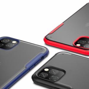 iPhone 11 / 11Pro / 11ProMax 対応 スマホケース 背面ケース ハイブリッドケース ストラップホール付き TPU+PC ソフト+ハード 異素材組