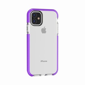 iPhone11 Proスマホケース 背面ケース ハイブリッドケース TPU+PC ソフト+ハード 異素材組合せ 耐衝撃 フレームカラー 縁 フチ