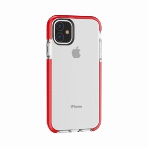 iPhone11 ProMaxスマホケース 背面ケース ハイブリッドケース TPU+PC ソフト+ハード 異素材組合せ 耐衝撃 フレームカラー 縁 フチ