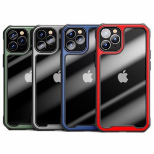 iPhone 12/12Pro  背面ケース ケース カバー 耐衝撃 エアバッグ カメラレンズカバー 透明 クリア スタイリッシュ シンプル おしゃれ かっ