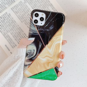 iPhone 11 背面ケース ケース カバー ラグジュアリー メッキ  幾何学模様 大理石 おしゃれ 可愛い