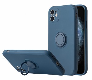 iPhone 11 対応 背面ケース ケース カバー 磁気 リング シリコン リキッド 保護 ホールドリング マット くすみカラー カラフル シンプル 