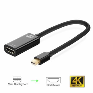 Mini DisplayPort to HDMI変換ケーブル 高解像度4K,3D対応 Thunderbolt DP to HDMI HDTV変換アダプター Microsoft Surface Pro, ThinkPad