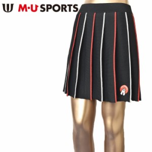 50％OFFセール！MUスポーツ M・U SPORTS ゴルフ 2023秋冬新作 レディース ニットプリーツスカート 服 ゴルフウェア