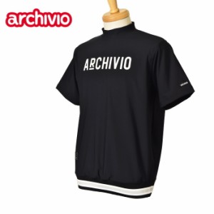 アルチビオ archivio ゴルフ 2024春夏新作 メンズ 半袖ハイネックプルオーバー 服 ゴルフウェア