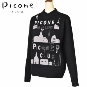 40％OFFセール！ピッコーネ クラブ PICONE CLUB ゴルフ 2023秋冬新作 レディース Vハイネックニットプルオーバー 服 ゴルフウェア