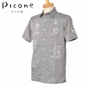 ピッコーネ クラブ PICONE CLUB ゴルフ 2024春夏新作 メンズ 半袖シャツ 服 ゴルフウェア