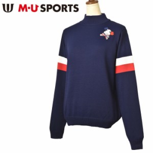 50％OFFセール！MUスポーツ M・U SPORTS ゴルフ 2023秋冬新作 レディース ハイネックセーター 服 ゴルフウェア