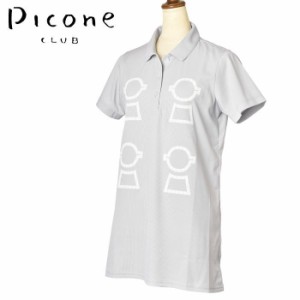 ピッコーネ クラブ PICONE CLUB ゴルフ 2024春夏新作 レディース 半袖ポロチュニック 半袖プルオーバー 服 ゴルフウェア