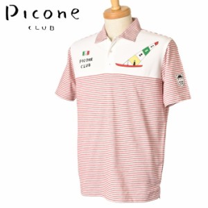 30％OFFセール！ピッコーネ クラブ PICONE CLUB ゴルフ 2024春夏新作 メンズ 半袖ポロシャツ 服 ゴルフウェア