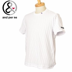 アンパスィ and per se ゴルフ 2024春夏新作 メンズ 半袖Tシャツ 服 ゴルフウェア