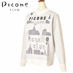 40％OFFセール！ピッコーネ クラブ PICONE CLUB ゴルフ 2023秋冬新作 レディース Vハイネックニットプルオーバー 服 ゴルフウェア