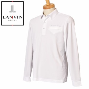 ランバン スポール ゴルフ LANVIN SPORT 2024春夏新作 メンズ 長袖ポロシャツ 服 ゴルフウェア