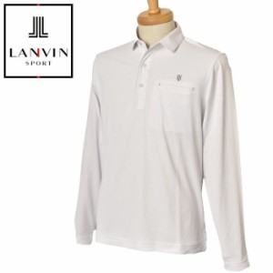 ランバン スポール ゴルフ LANVIN SPORT 2024春夏新作 メンズ 長袖ポロシャツ 服 ゴルフウェア